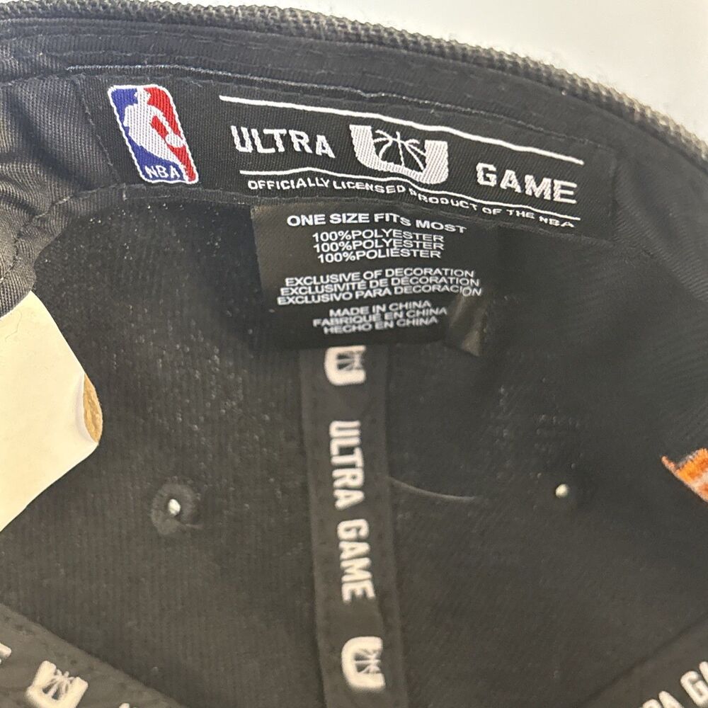 Ultra Game Phoenix Suns NBA Adjustable Cap Hat Black Basketball Licensed - Picture 7 of 7